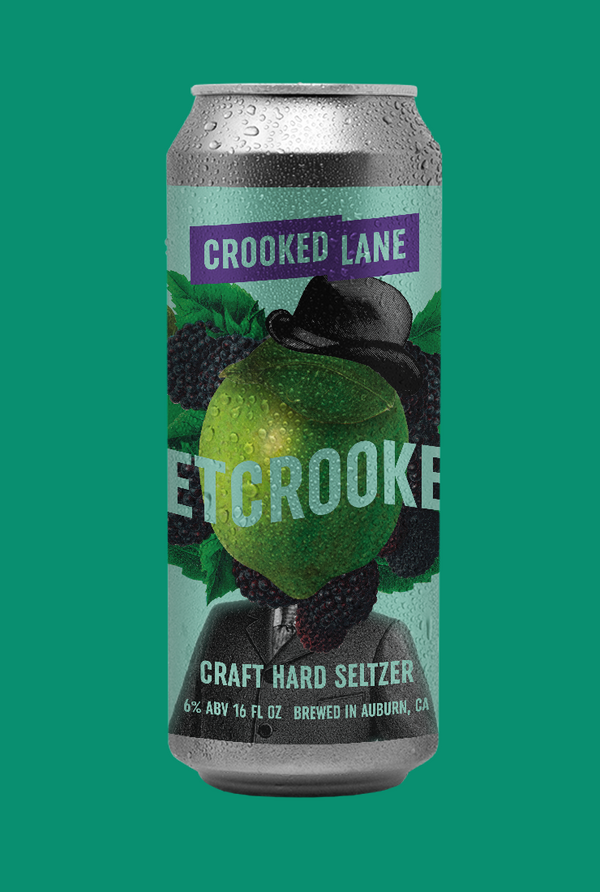 Get Crooked Craft Seltzer - Blackberry Lime (4-Pack of 16 oz. cans)